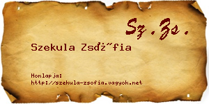 Szekula Zsófia névjegykártya